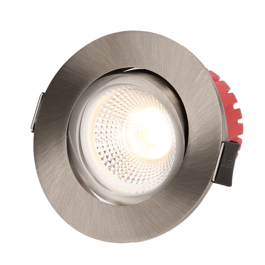 spot encastré à LED SOLV-IP65 Ø68 nickel brossé 3000K 710lm 38°