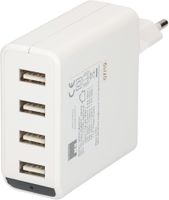 adaptateur de charge USB 4x USB-A 24W indicateur LED blanc