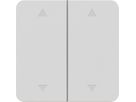 Doppel-Wippschalter 2x Storen Einsatz +Frontplatte priamos weiss