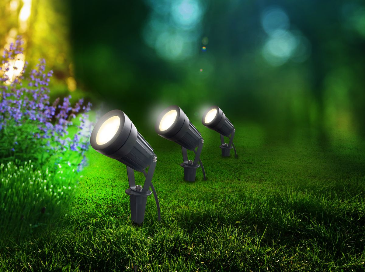 set de 3 lampes de jardin Merkuro / ALU noir IP65 / LED / type 11