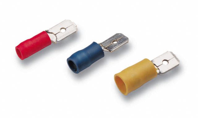 Fiche plate isolé 0.5-1mm² - 4.8 x 0.8mm rouge