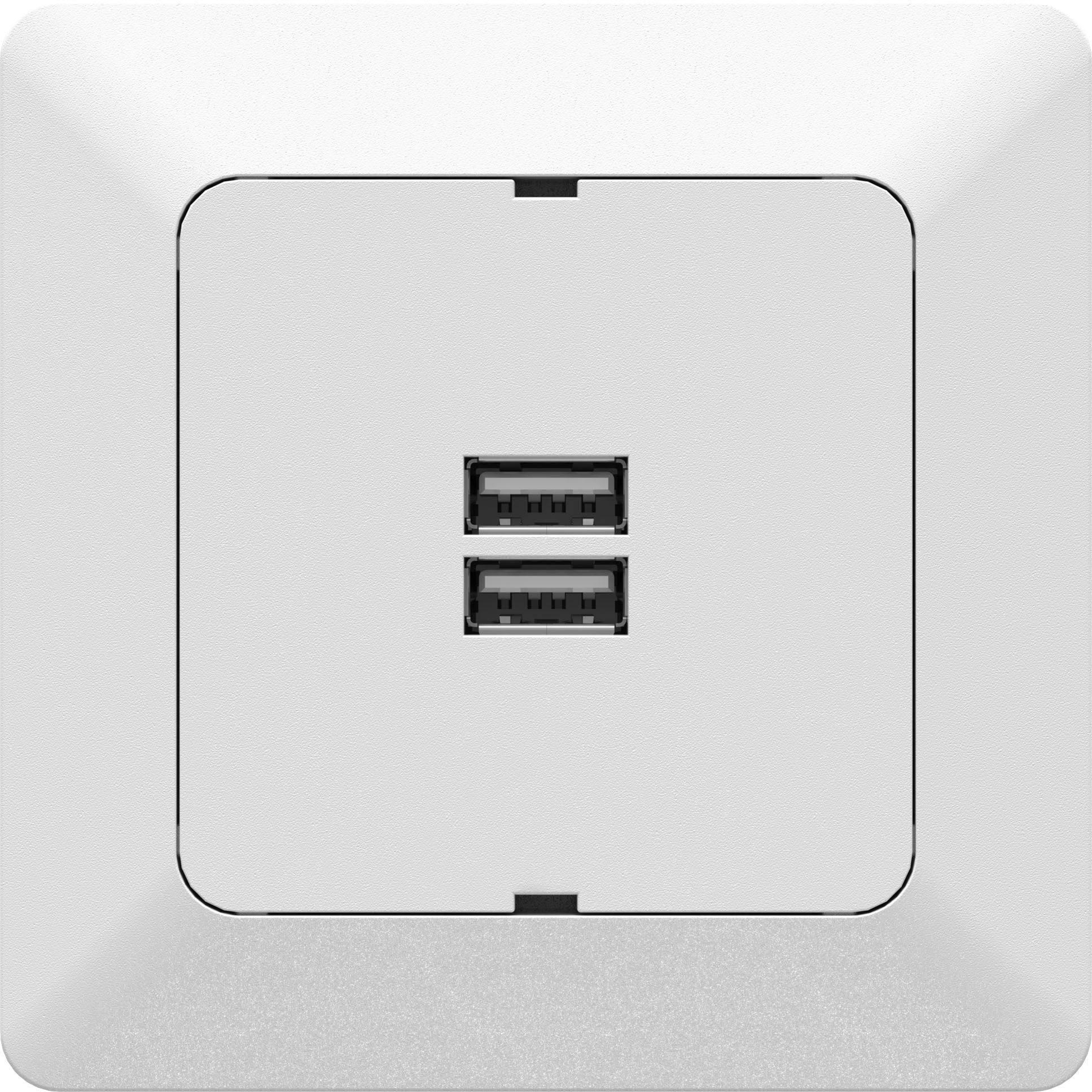 Bloc chargeur USB 3.4A/5VDC, ENC, priamos, blanc