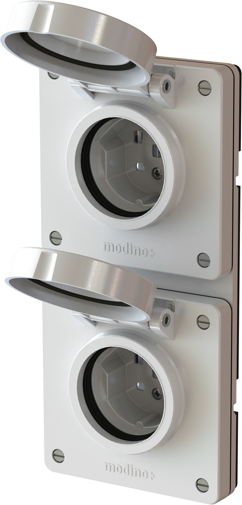 combinaison type 25 / type 25 ta.2x1 ENC exo IP55 blanc