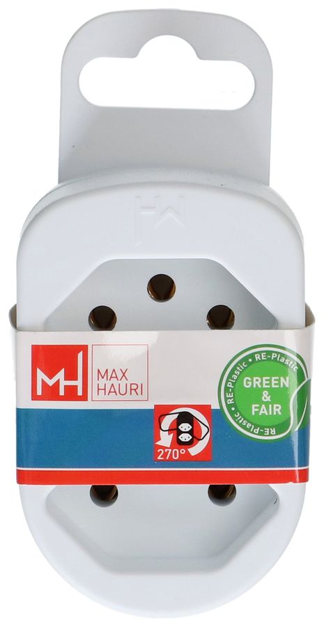 multi adaptateur ADAPT 2x type 13 blanc rotatif Green+Fair