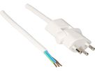 TD-Netzkabel H05VV-F3G1.0 5m weiss clip-clap Typ 12