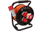 enrouleur de câble 2x type 25 IP55 1x CEE16-5 30m noir orange
