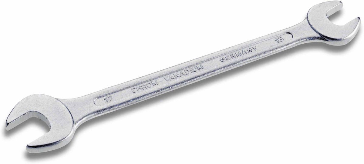 Clé à fourche double seule DIN3110/ISO3318 Longueur tot. 16x17mm