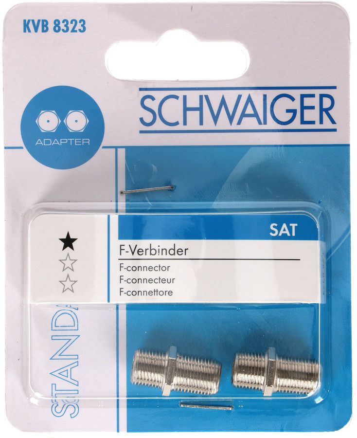 raccord en F 2x prise F 2 pièces