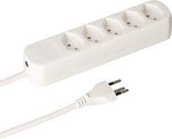 multiprise Basic Line 5x type 13 blanc 1.5m