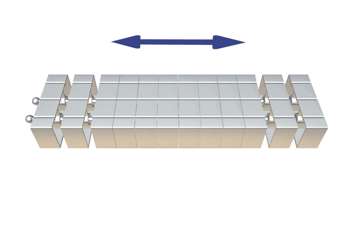 serpentine de câble Flex II 1.00m argent RAL9006