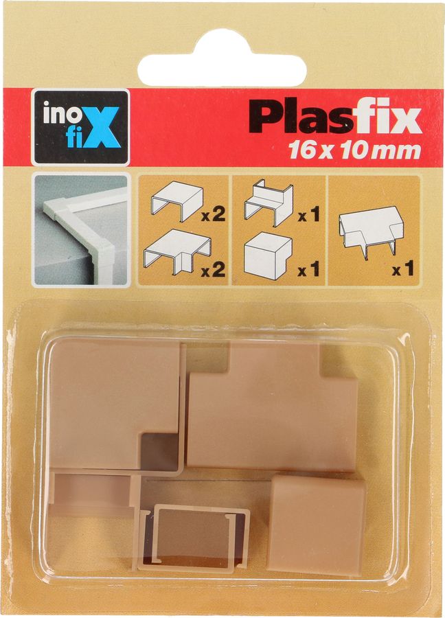 Raccords de goulotte 16x10mm chêne assorti 7 pcs.