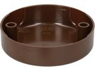 rosette de plafond rond 2 trous de fixation marron