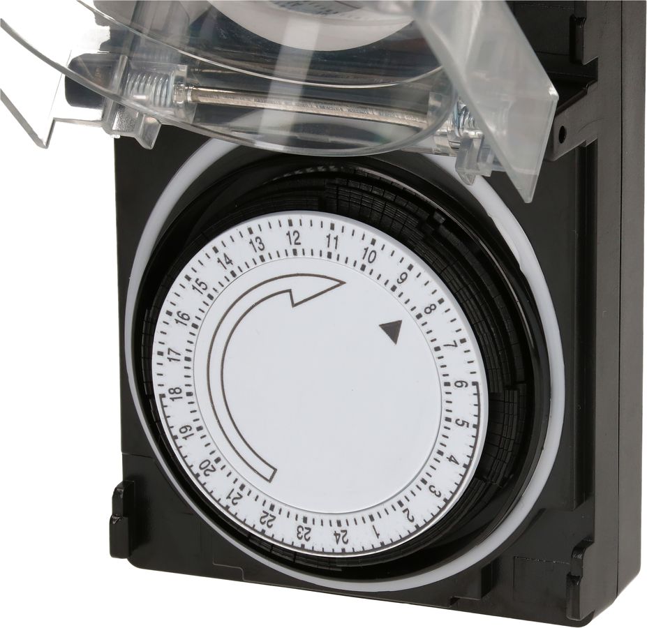 programmateur horaire IP55 24h analogique noir