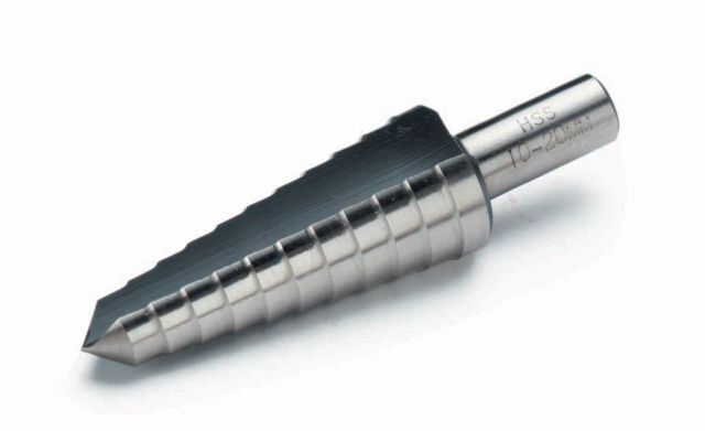 Foret étagé plage de perçage 4-12mm profondeur 5mm prise 6mm