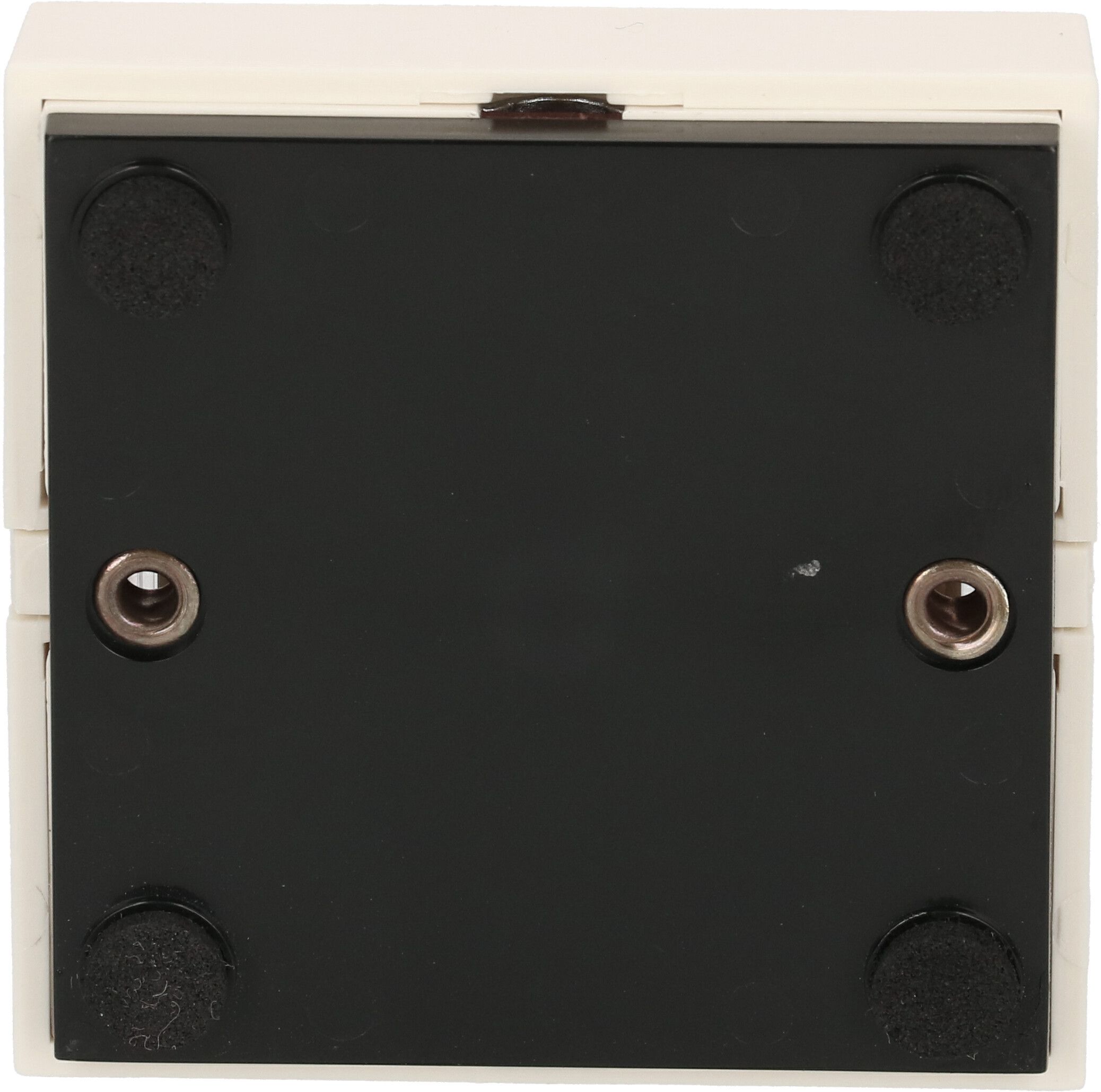 Bouton-poussoir carré blanc ivoire