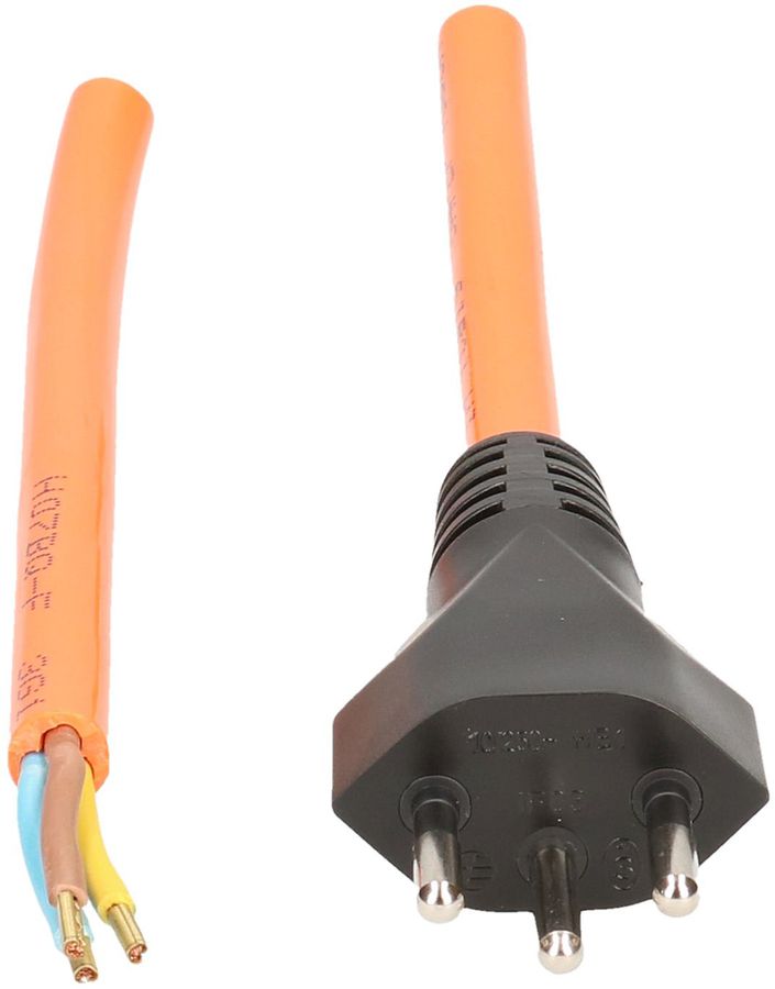 EPR/PUR câble secteur H07BQ-F3G1.5 10m orange type 12