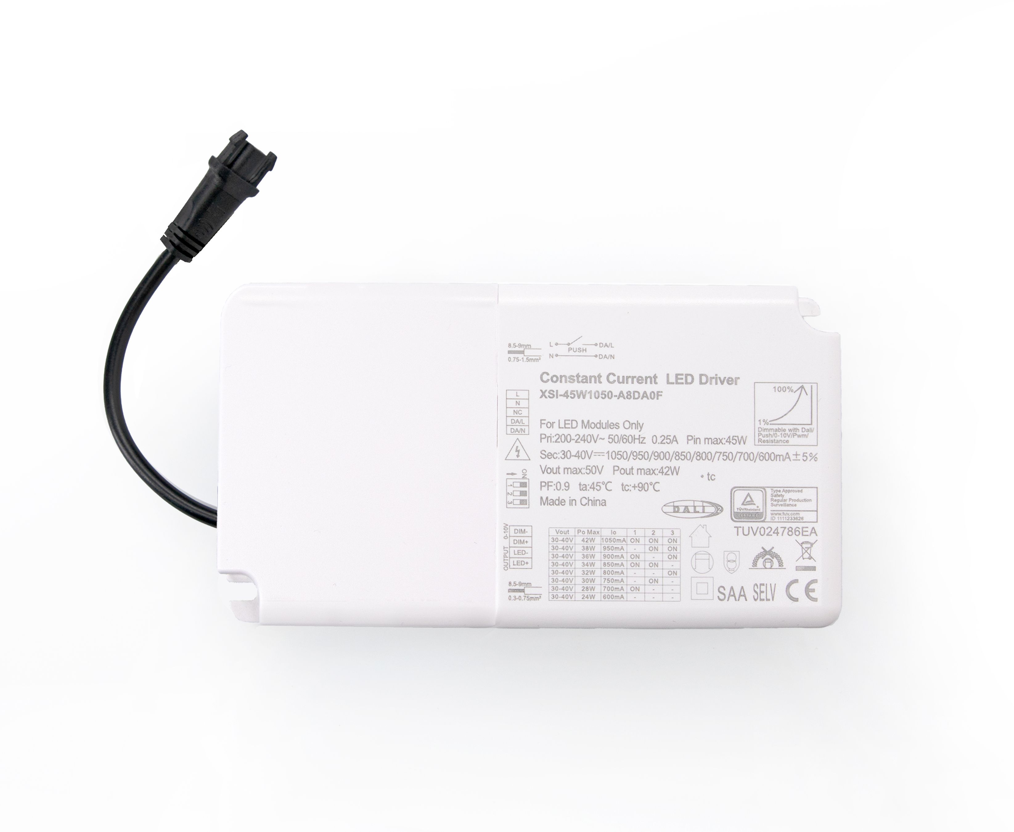 driver constant LED DALI2 1-10V Push 24-42W réglable