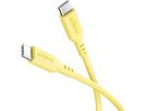 câble de recharge USB-C silicone 1.5m jaune