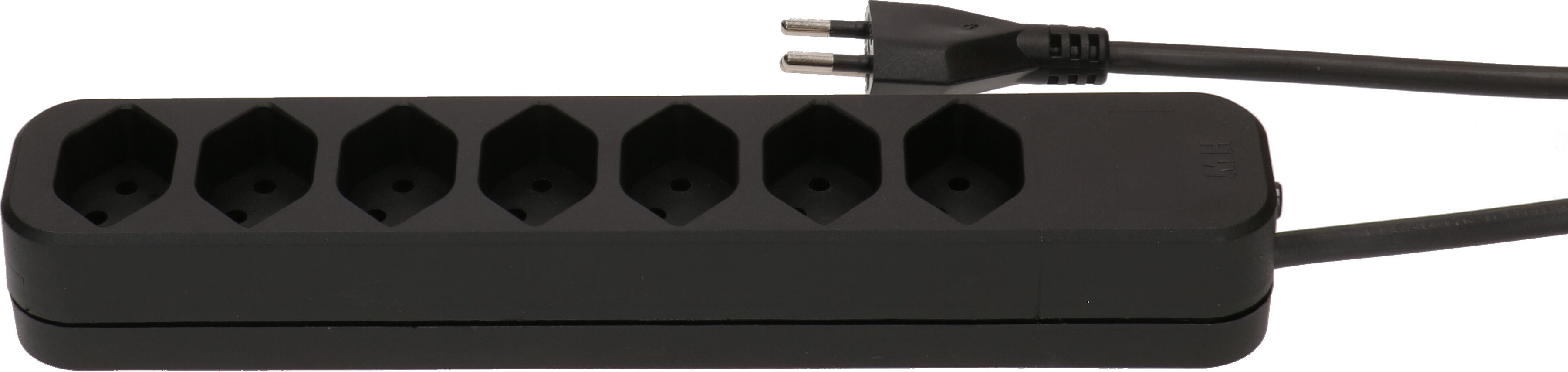 multiprise Swiss Line 7x type 13 noir 5m