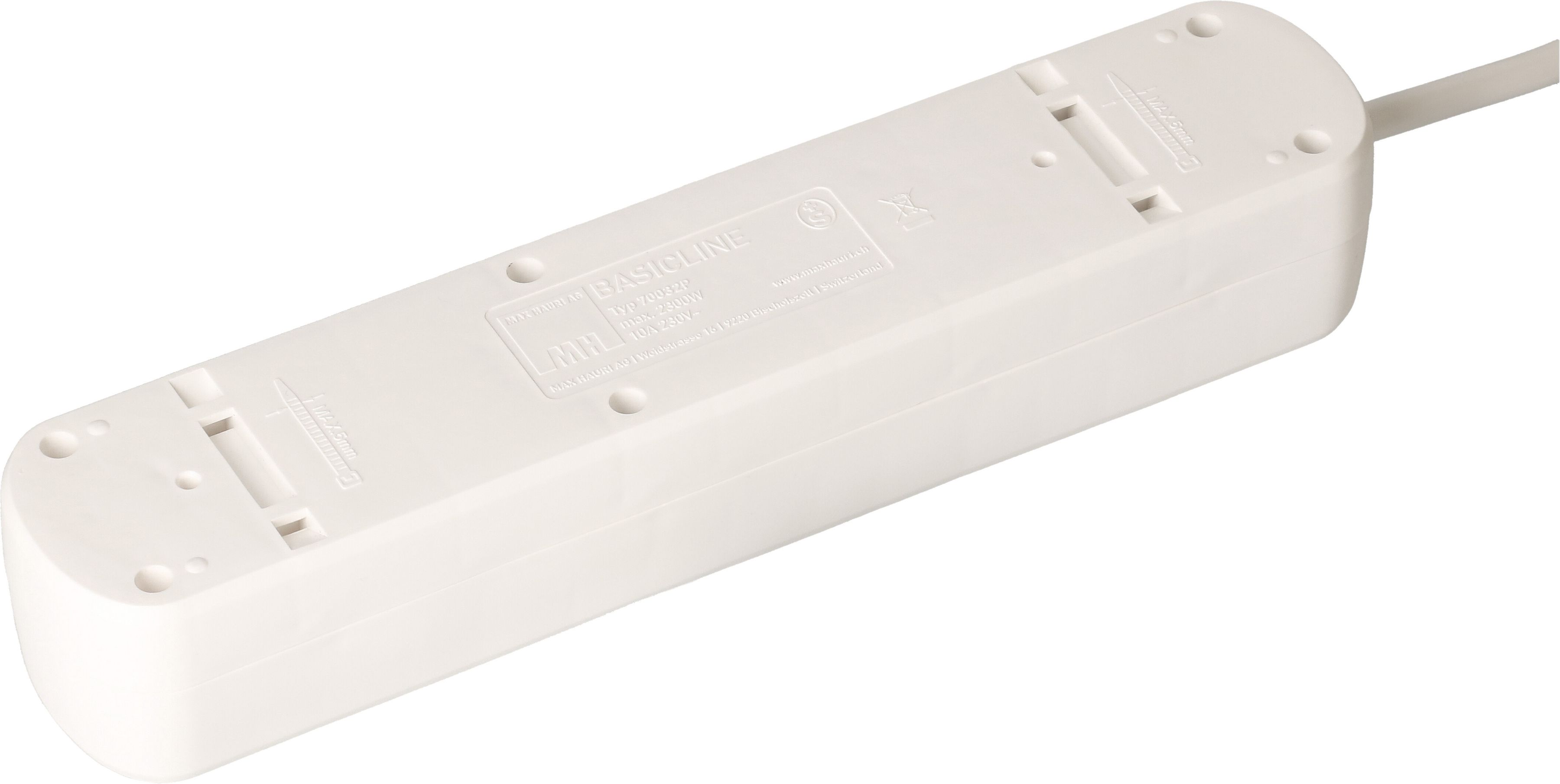 multiprise Basic Line 3x type 13 2x Schuko blanc 1.5m
