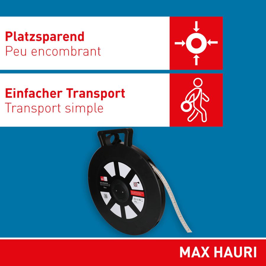 LED Lichtbandrolle 10m 2-seitig 360° 4000K 8600lm IP55