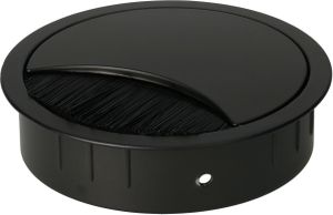 passe-câble 80mm rond noir