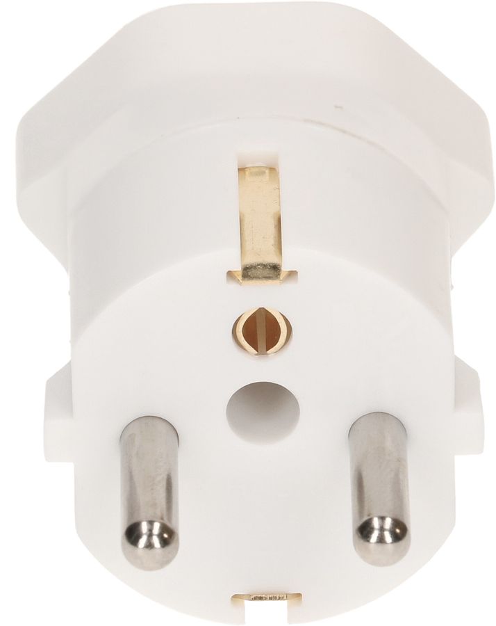 adaptateur de voyage Schuko / type 23 3 pôles blanc
