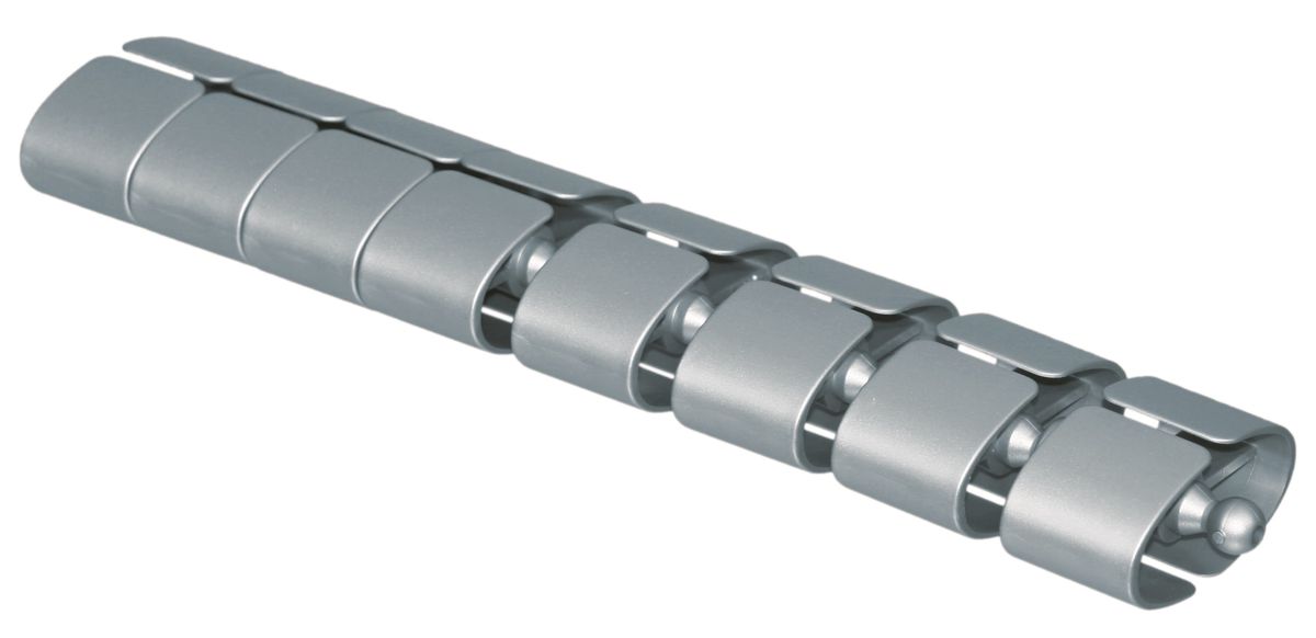 serpentine de câble Premium 0.37m argent RAL9006