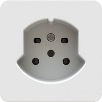 prise 1x type 15 insert avec plaque frontale priamos blanc