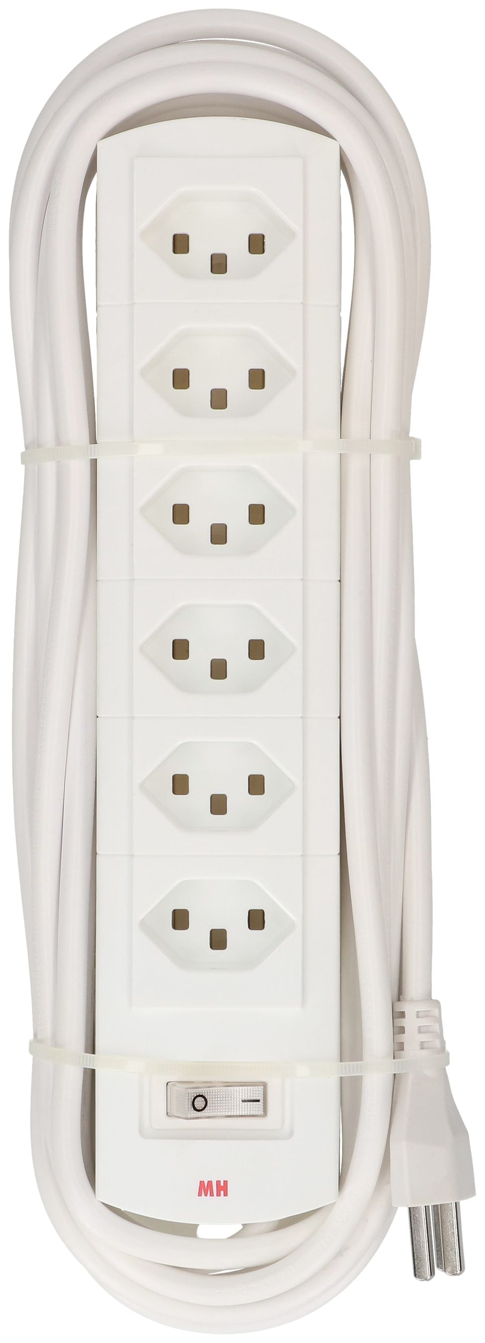 multiprise Prime Line 6x type 23 blanc interrupteur 5m