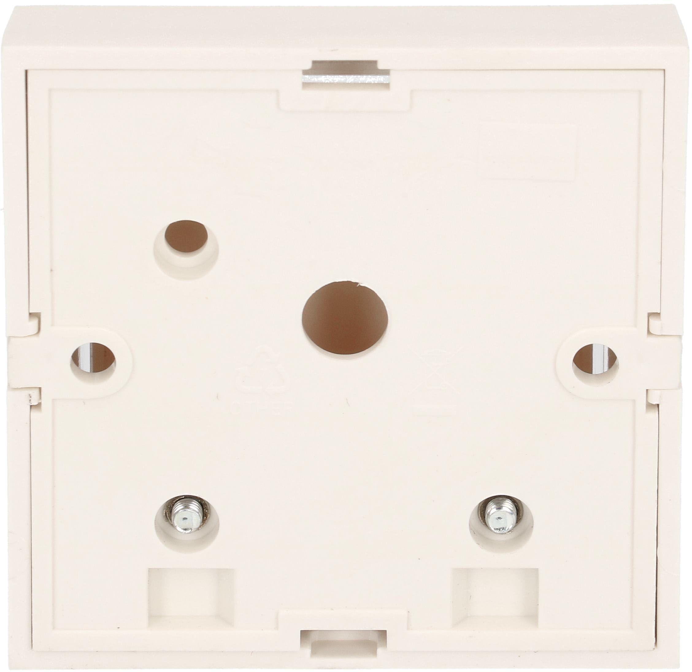 Bouton-poussoir carré blanc ivoire