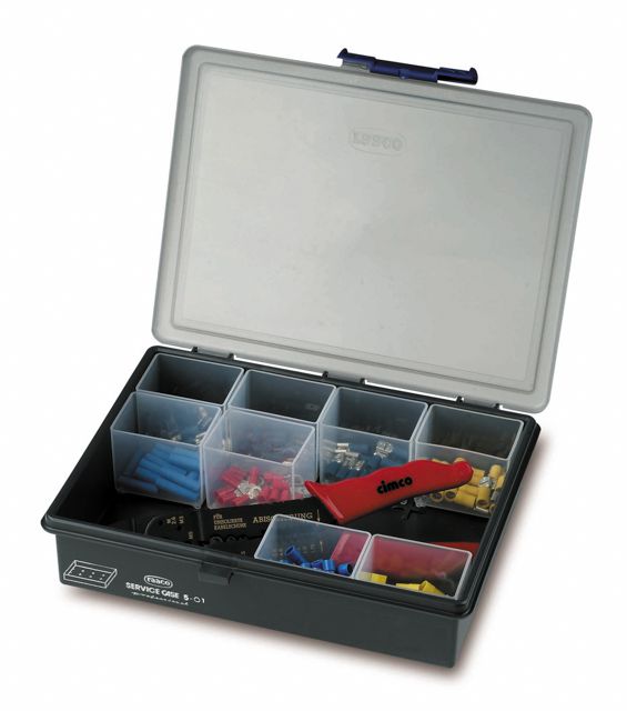 Assort. de cosses de câble iso. 135 pièces avec pince à sertir