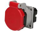 prise à encastrer 1x type 25 3L+N+PE Max Hauri IP55 gris/rouge
