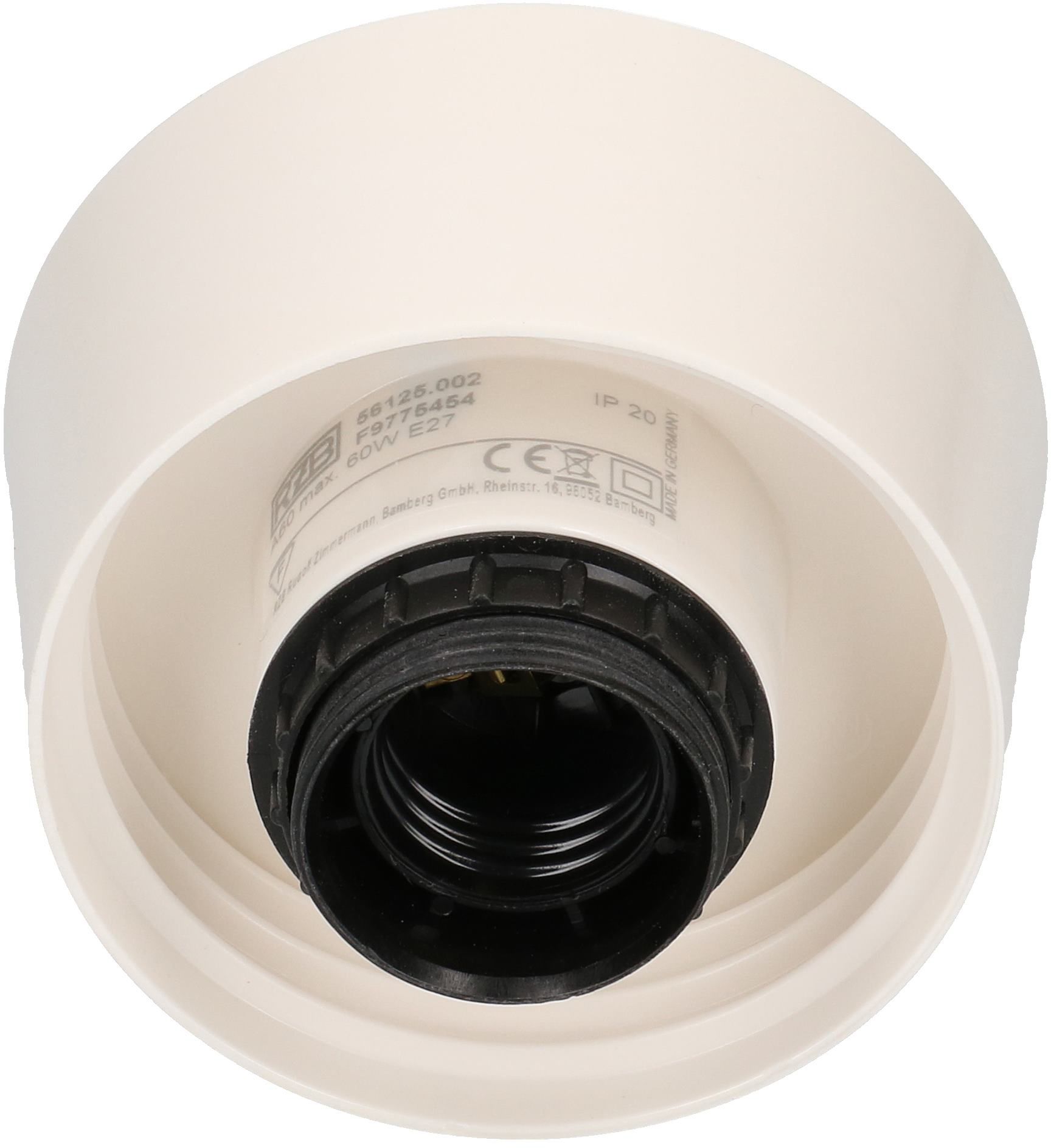 Deckenarmatur E27 weiss