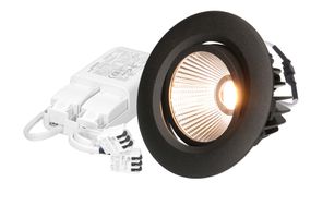 spot encastré à LED AXO Ø80 DALI noir mat 3000K 960lm 38°