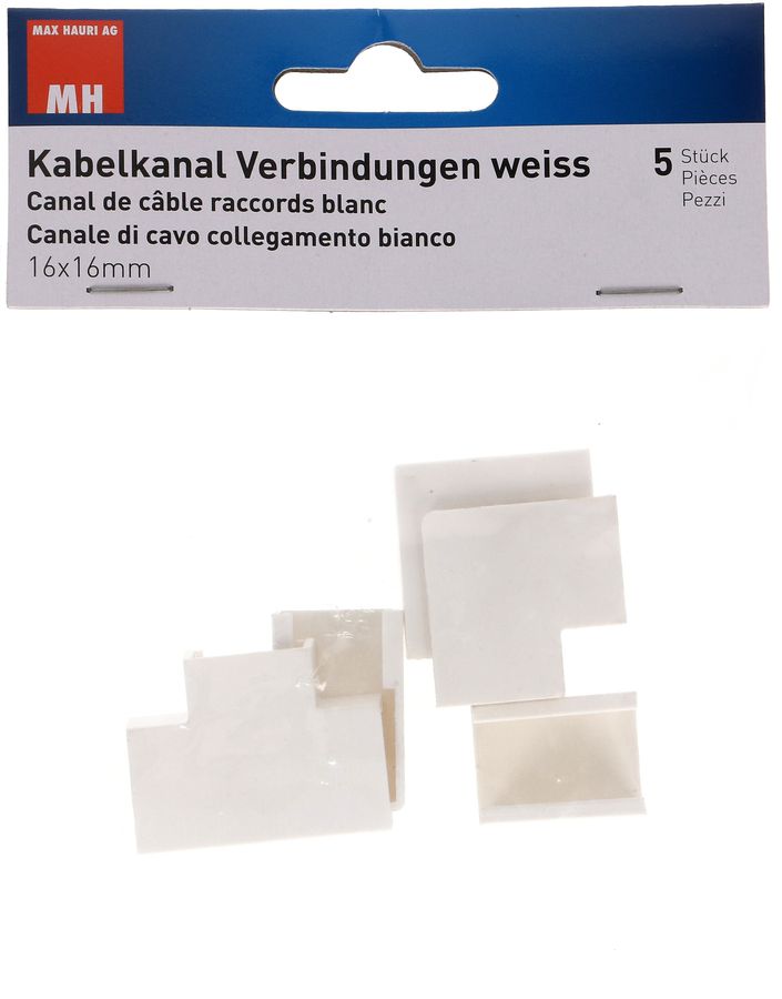 Connessione canalina 16x16mm bianco assortito 5 pz.