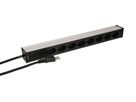 PDU 19 pouce 8x type 23 90° noir 1U
