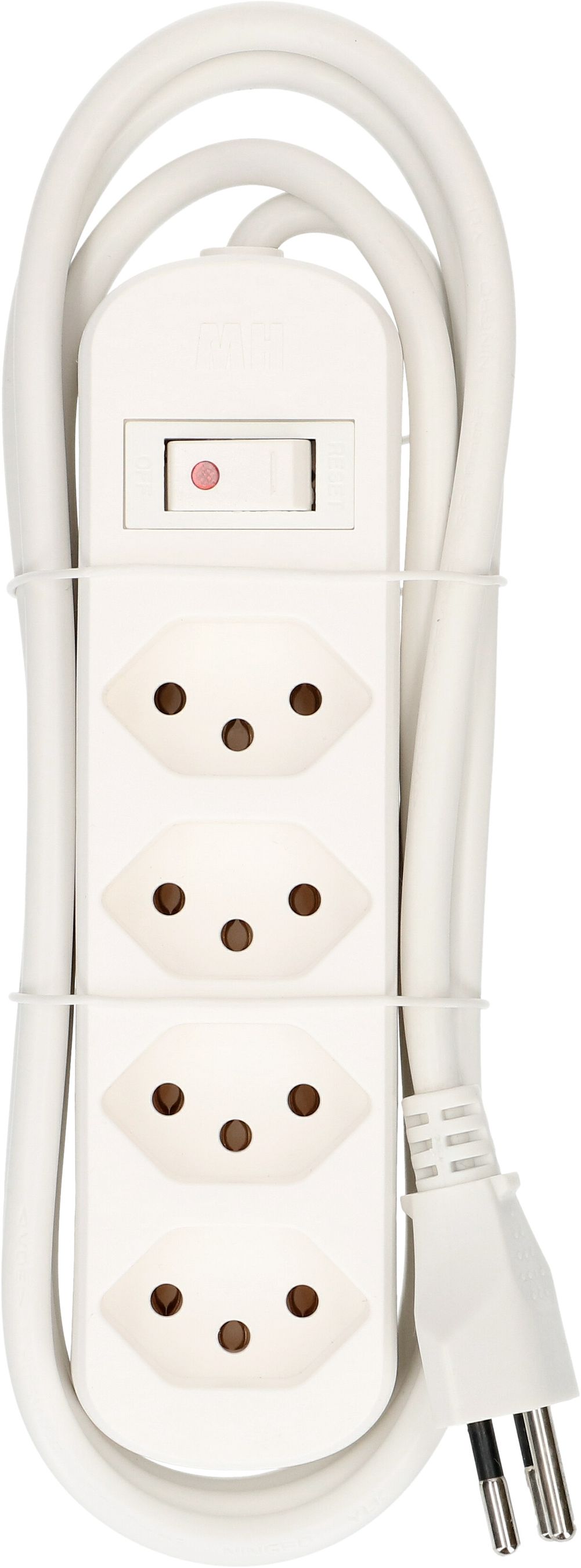 multiprise Basic Line 4x type 13 bc interrupteur 1.5m Green+Fair