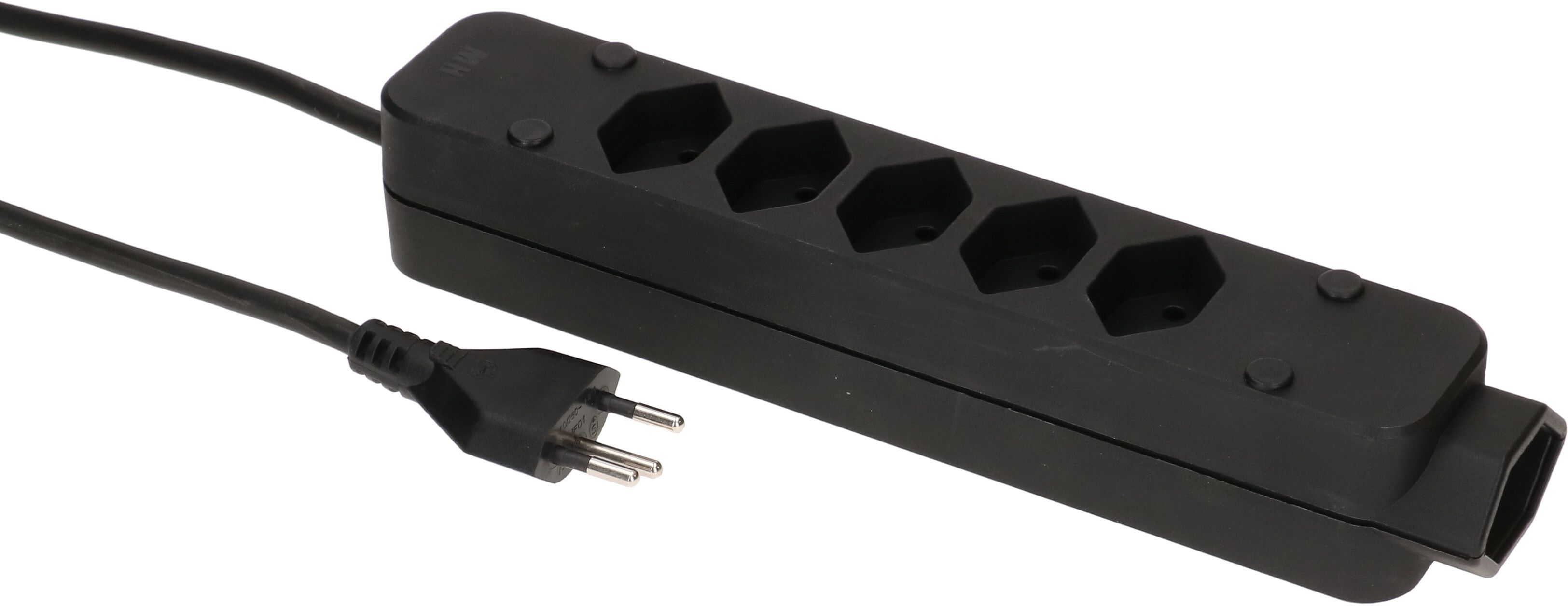 multiprise Swiss Line 5+1x type 13 noir 3m