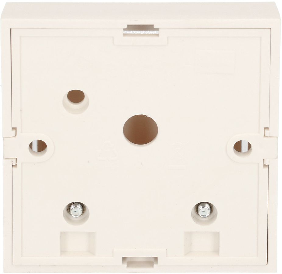 Bouton-poussoir carré blanc ivoire