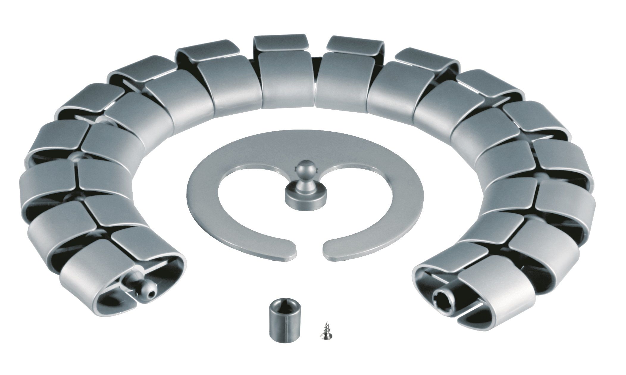 garniture serpentine de câble 1 Premium 0.75m argent RAL9006