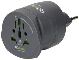 Q2 Power adaptateur mondial Combo World to CH & Schuko