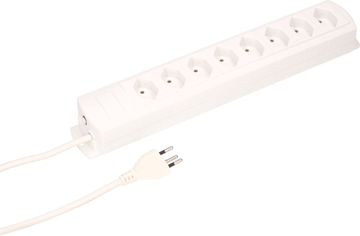 multiprise Prime Line 8x type 13 blanc 5m