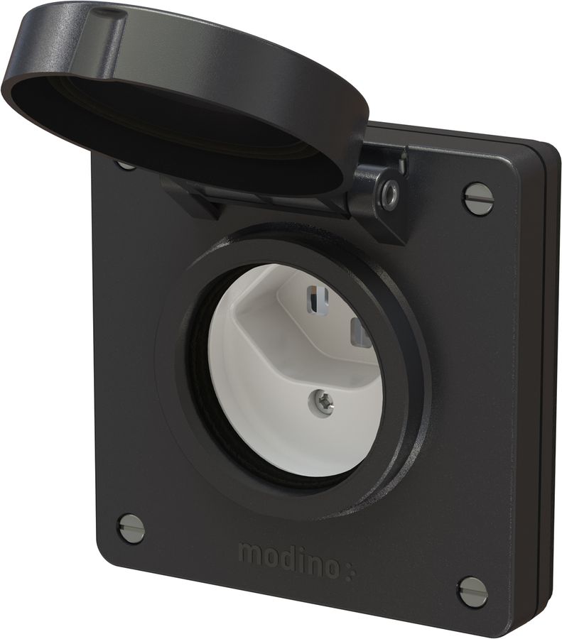 prise 1x type 23 ENC exo IP55 noir