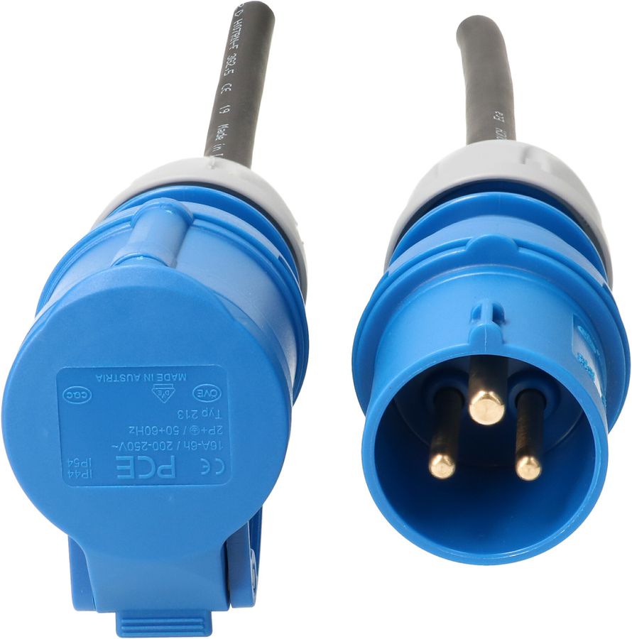 GDV-Verlängerung H07RN-F3G2.5 10m schwarz CEE 3-polig