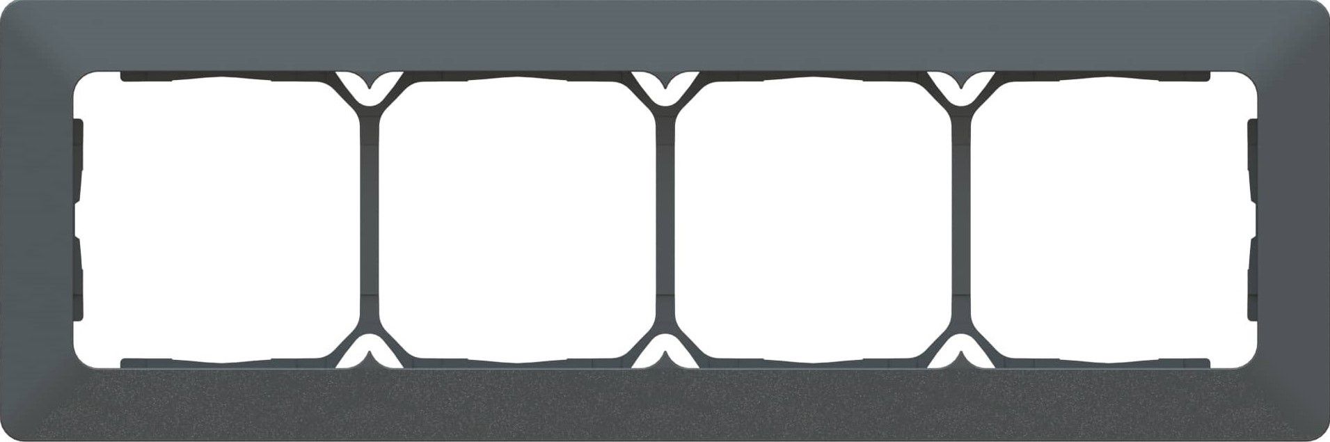 Abdeckrahmen Gr.4x1 UP inkl. Designprofil priamos anthrazit