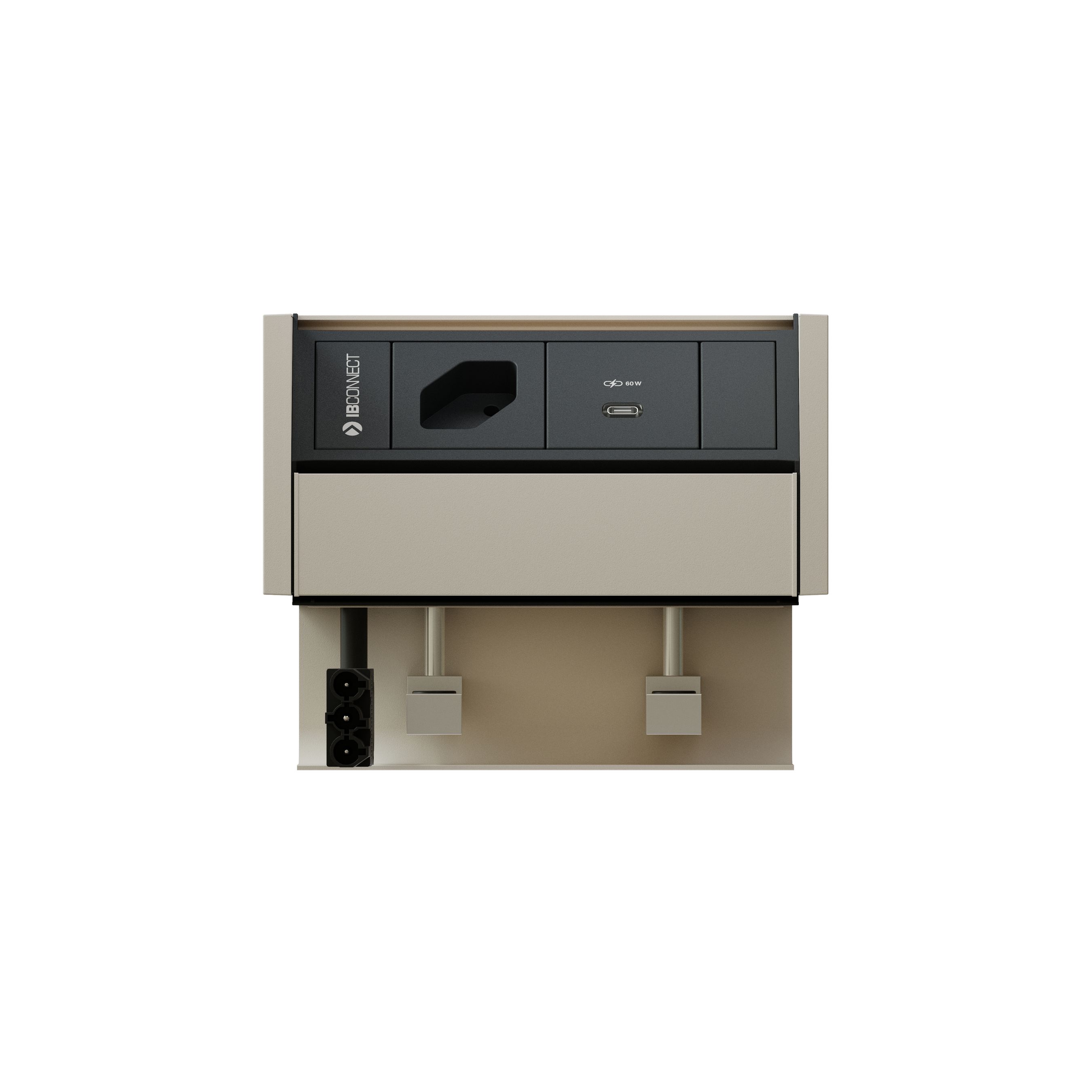 PRISMA Steckdoseneinheit weiss 1x Typ 13 1x USB-C 60W