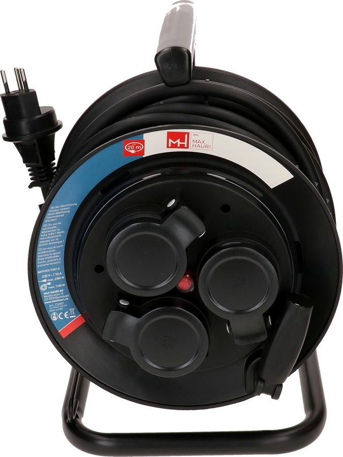 enrouleur de câble 3x type IP55 13 20m noir