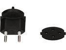 adaptateur fixe type 11 / fiche profilée CEE 7/17 noir