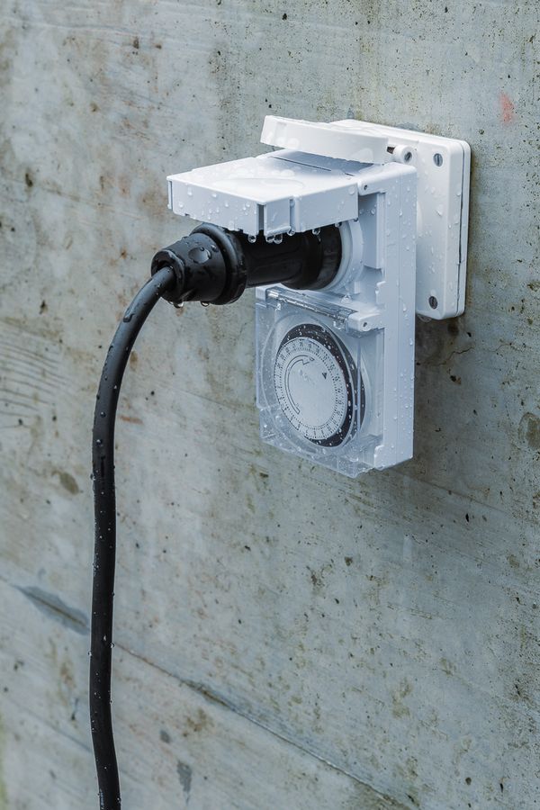 programmateur horaire IP55 24h analogique blanc